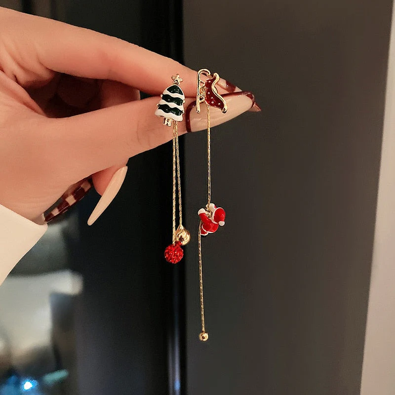Creative Happy Christmas Time Earrings - Image 3