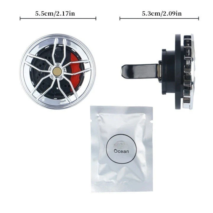 Stylish Wheel Air Vent Rotatable Aromatherapy Car Air Freshener - Image 3