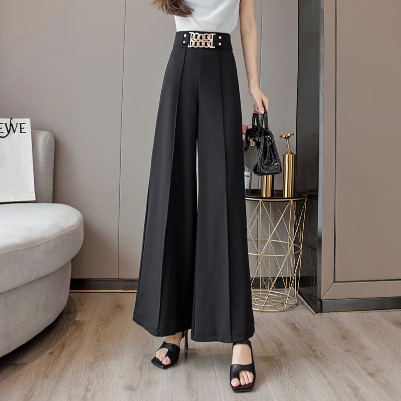 Stylish Steel-Infused High-Waisted Women's Trousers - Image 3