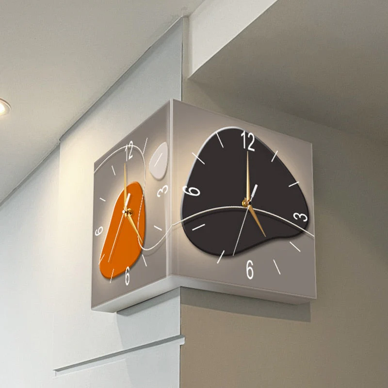 Elegance Time Wall Double Corner Clock - Image 3