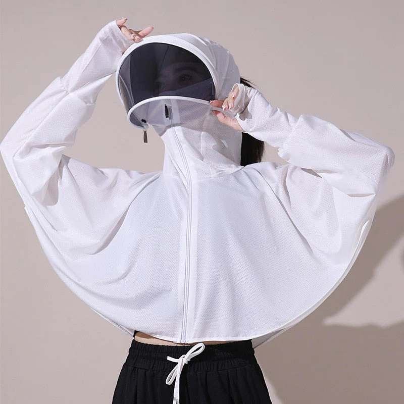 Ice Silk UV Protection Hooded Windbreaker Jacket - Image 3