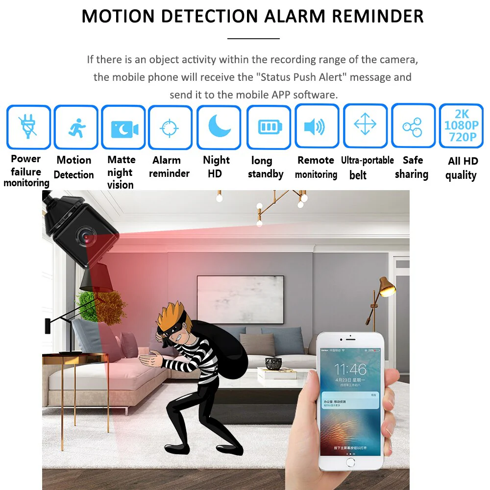 Mini HD Motion Detection Wifi Camera - Image 2