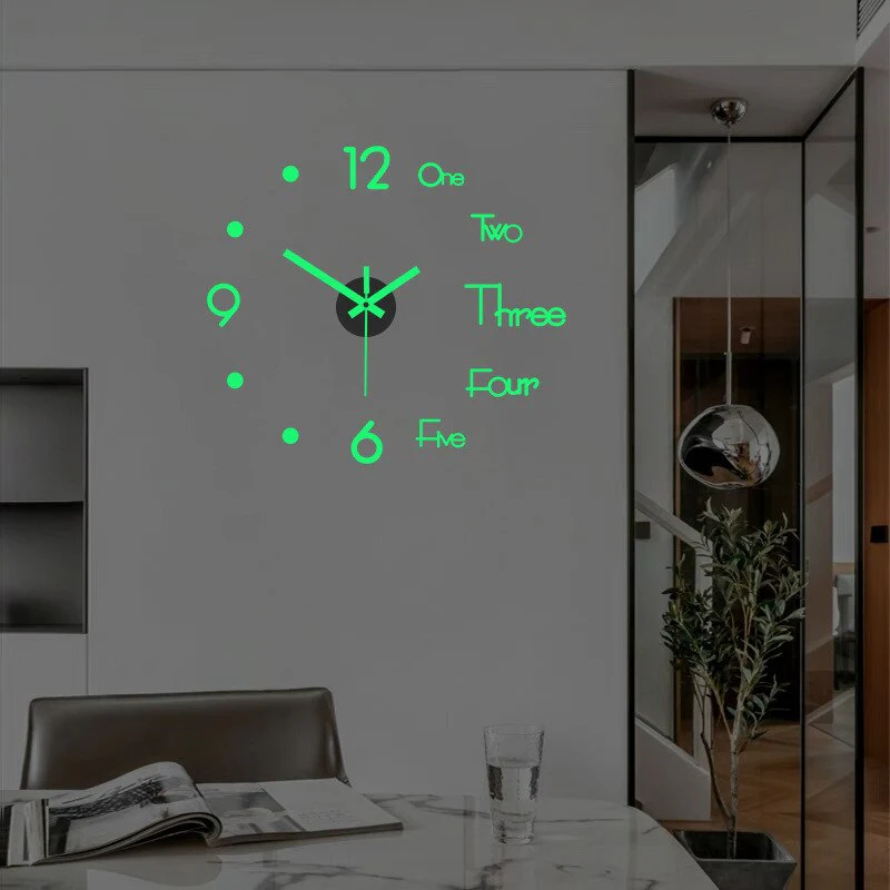 3D Luminous Silent Wall Clock - Image 2