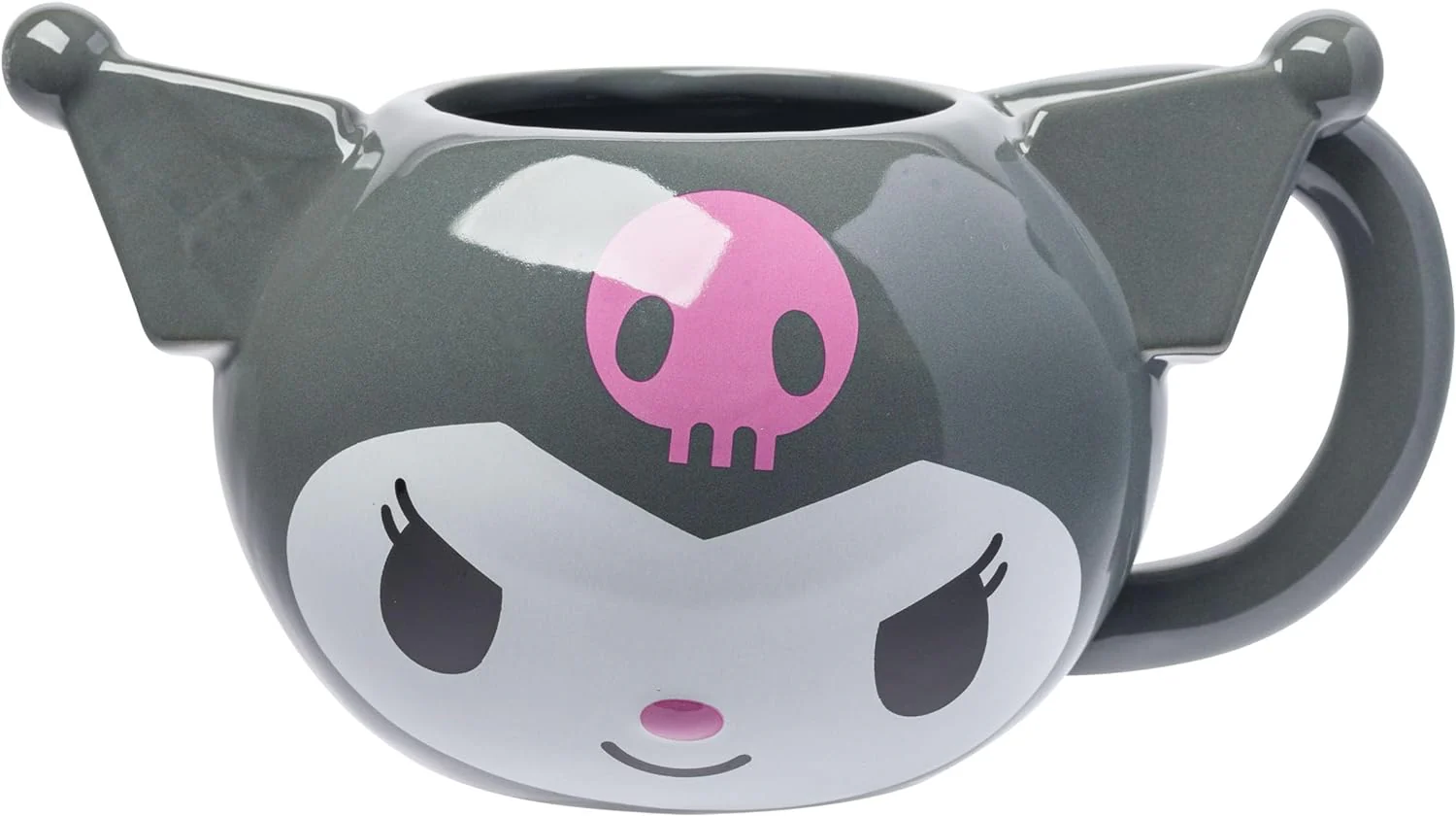 Sanrio Hello Kitty and Friends Kuromi Ceramic 3D Sculpted Mug Microwave Safe 20 Ounces