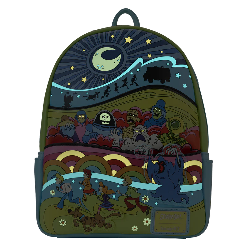 Loungefly Scooby-Doo Psychedelic Monster Chase Glow Mini Backpack - Image 2