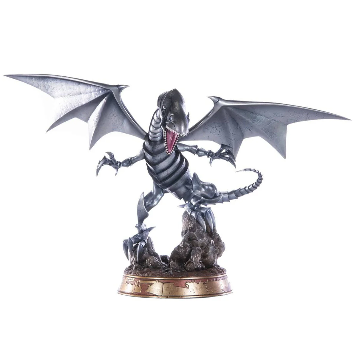 First 4 Figures Yu-Gi-Oh! Blue-Eyes White Dragon Silver Variant 14 Inch Statue - Image 1