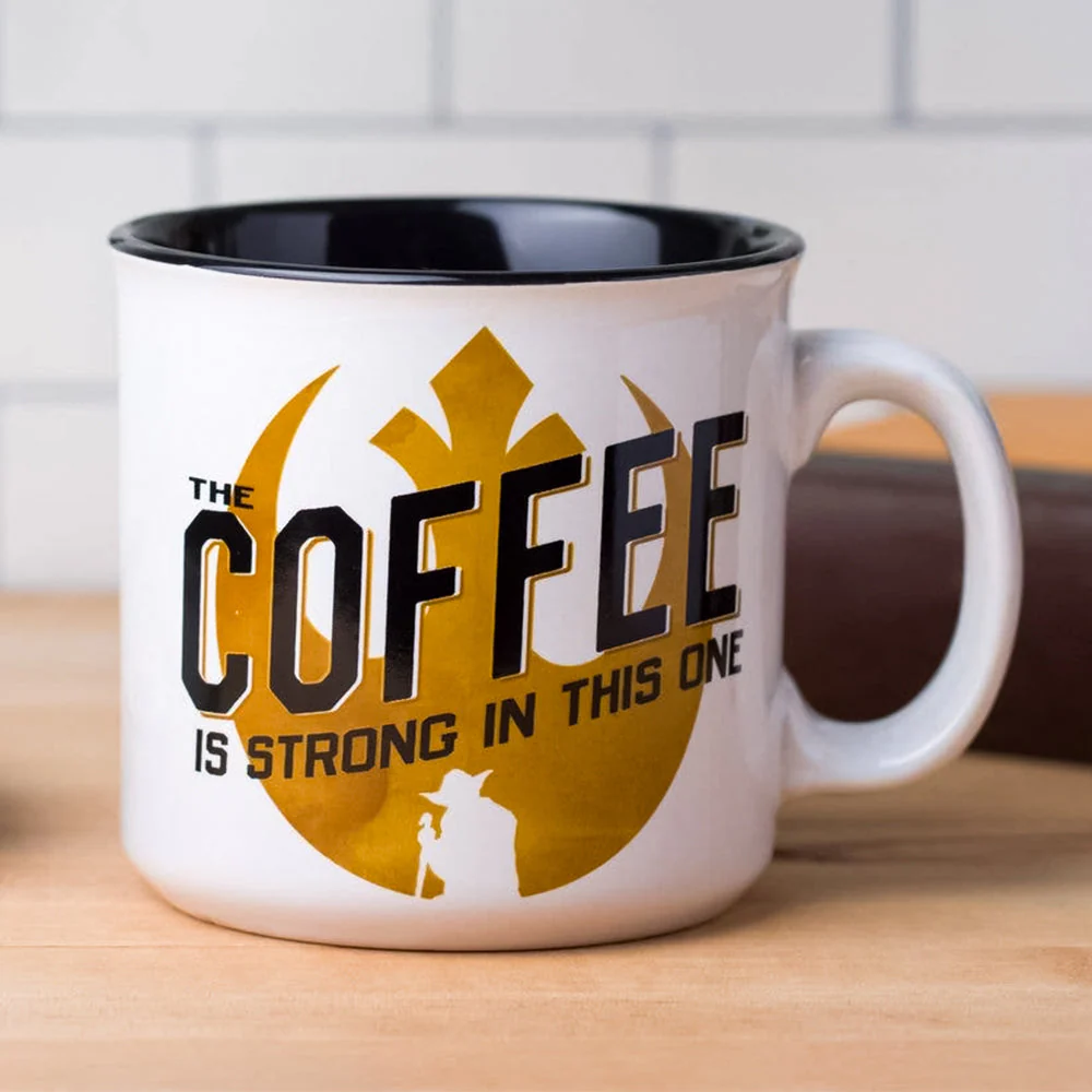 Star Wars Coffee is Strong In This One 20oz Ceramic Camper - Image 1