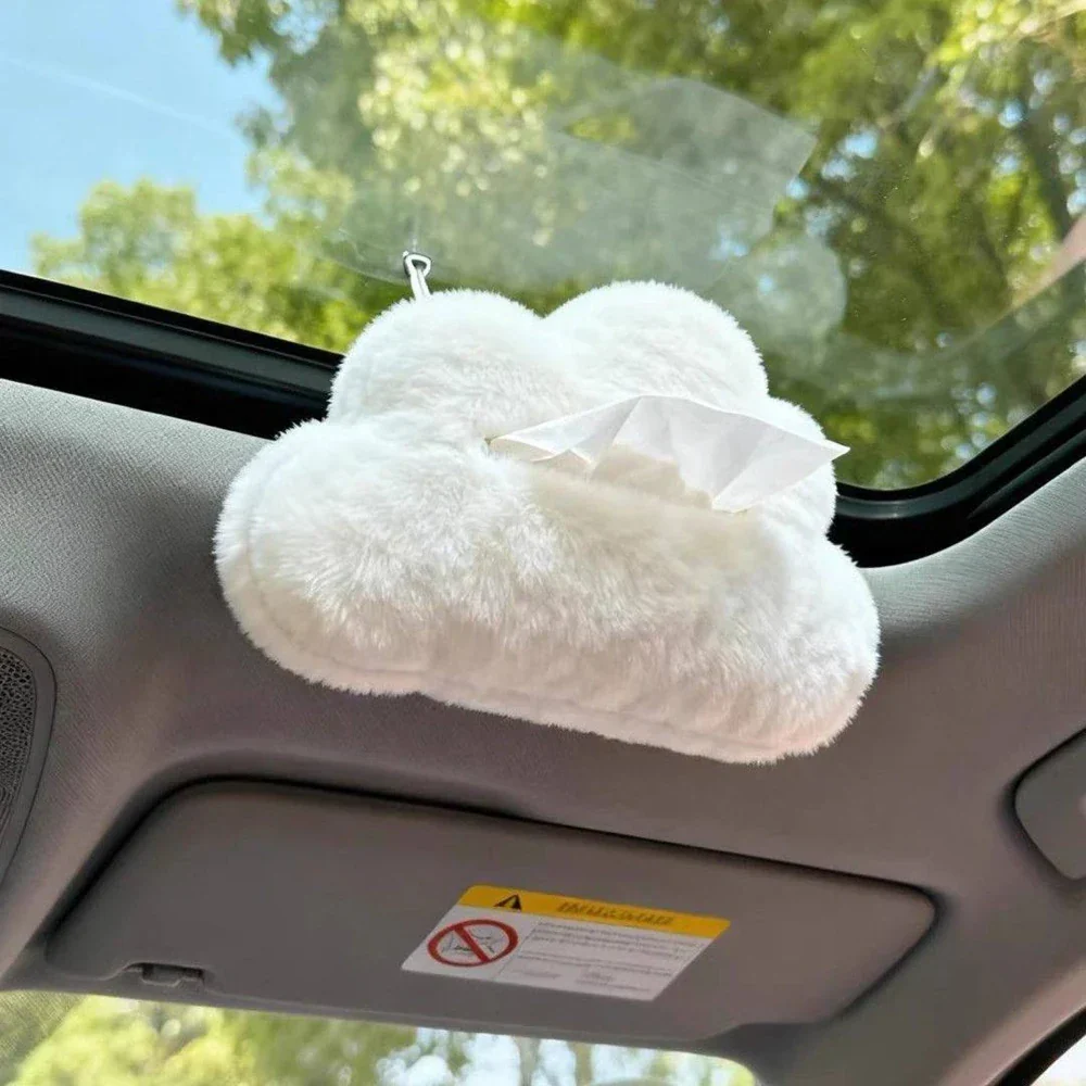 Cloud Shape Hanging Car Tissue Box - Image 2