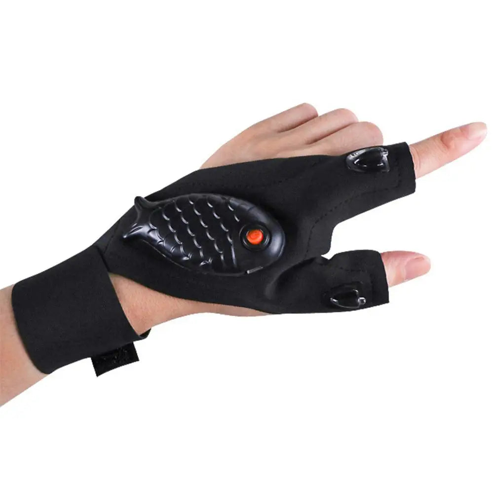 Rechargeable Fingerless Repair Fishing LED Gloves - Image 2