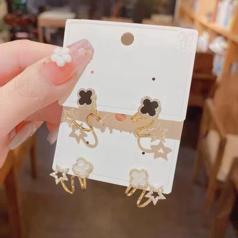 Lucky Charm Four-Leaf Clover Chic Earrings - Image 3