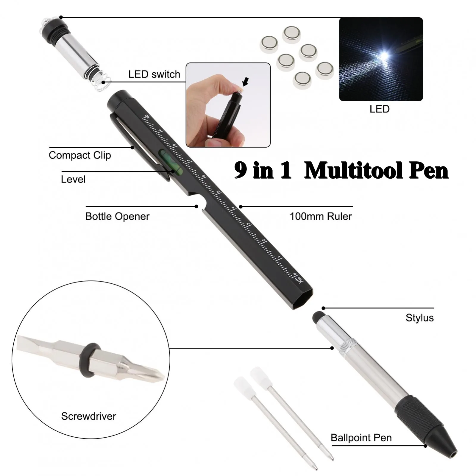 9in1 Multifunctional Task Master Pen - Image 3