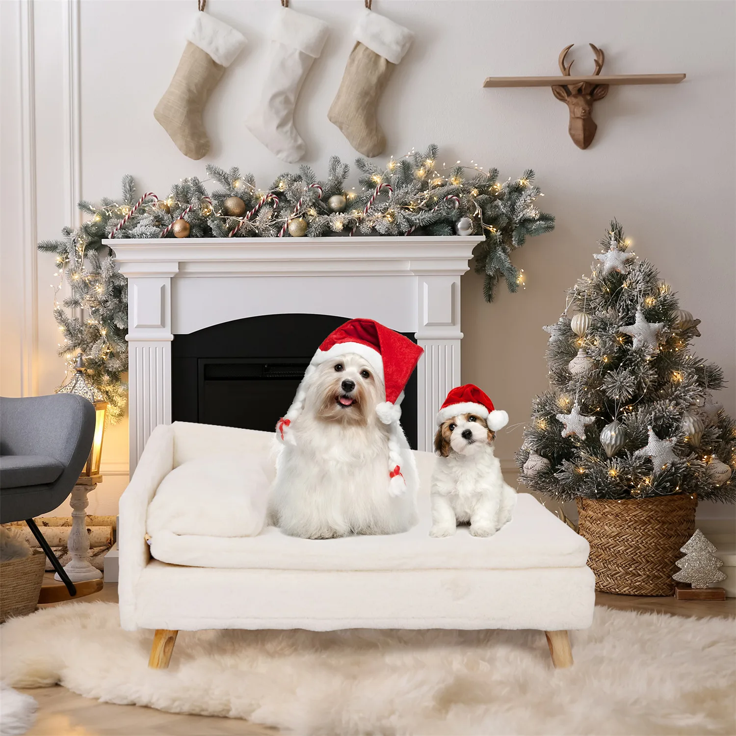 Premium Soft Upholstered Pet Lounger - Image 3