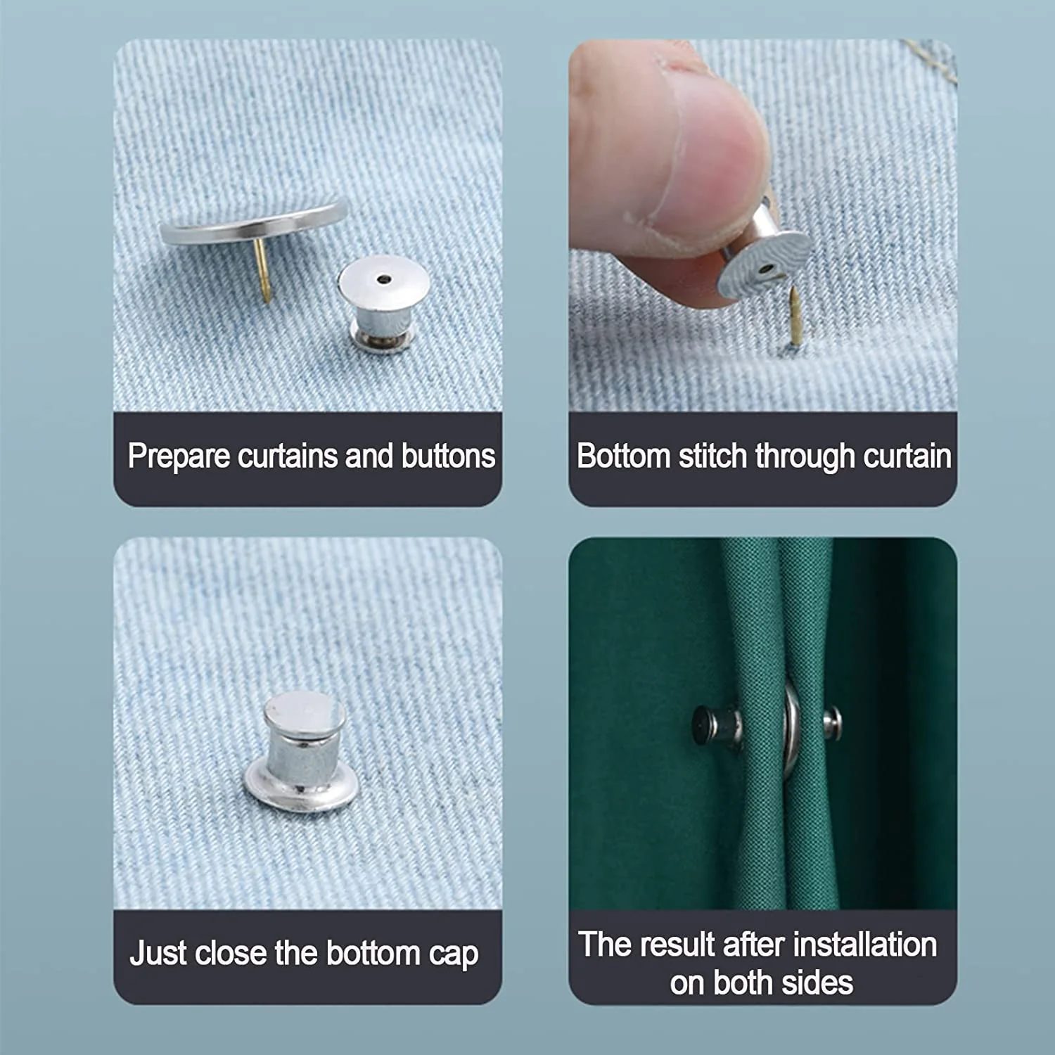 Magnetic Curtain Holder Clip Set - Image 3
