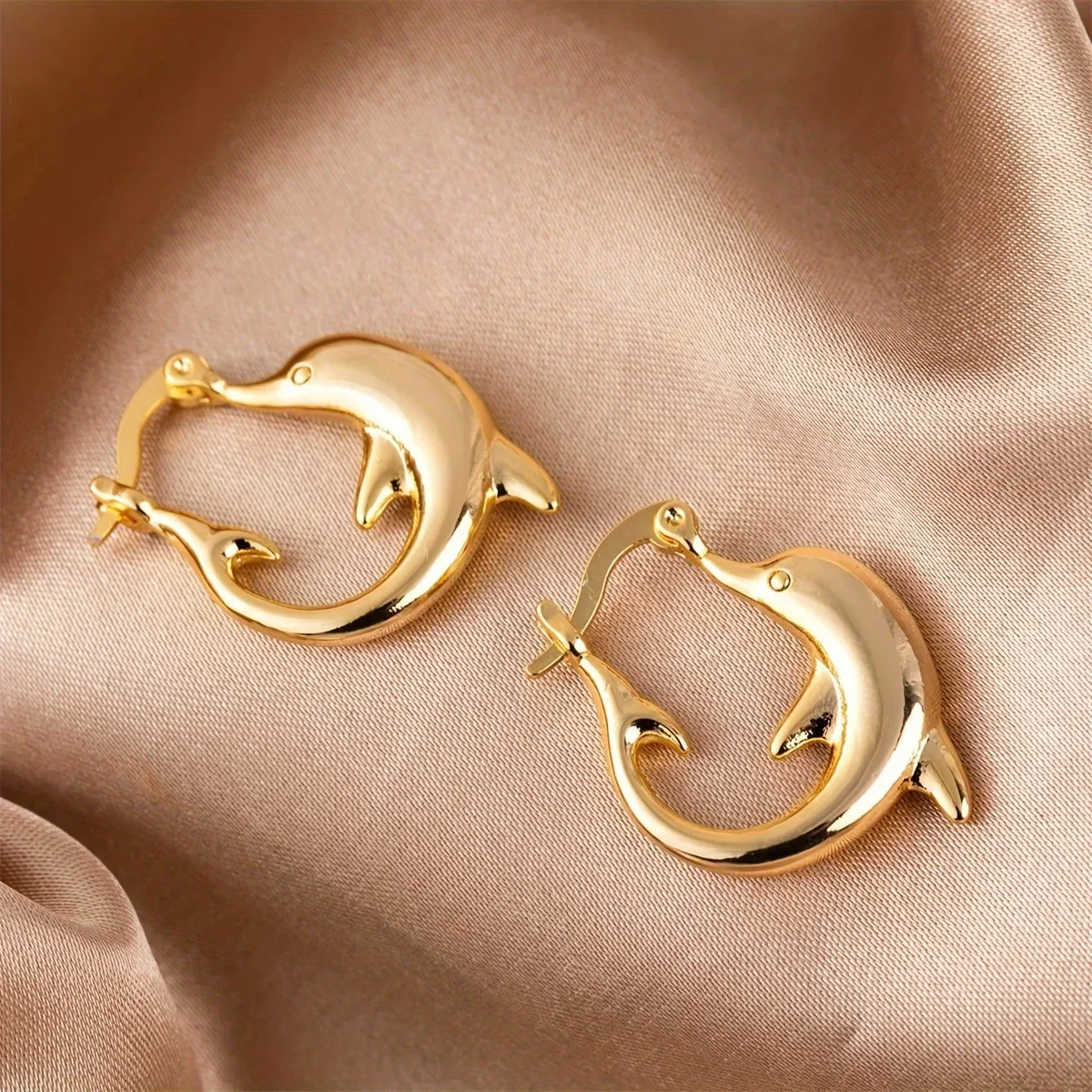 Dolphin Hoop Ocean Inspired Earrings