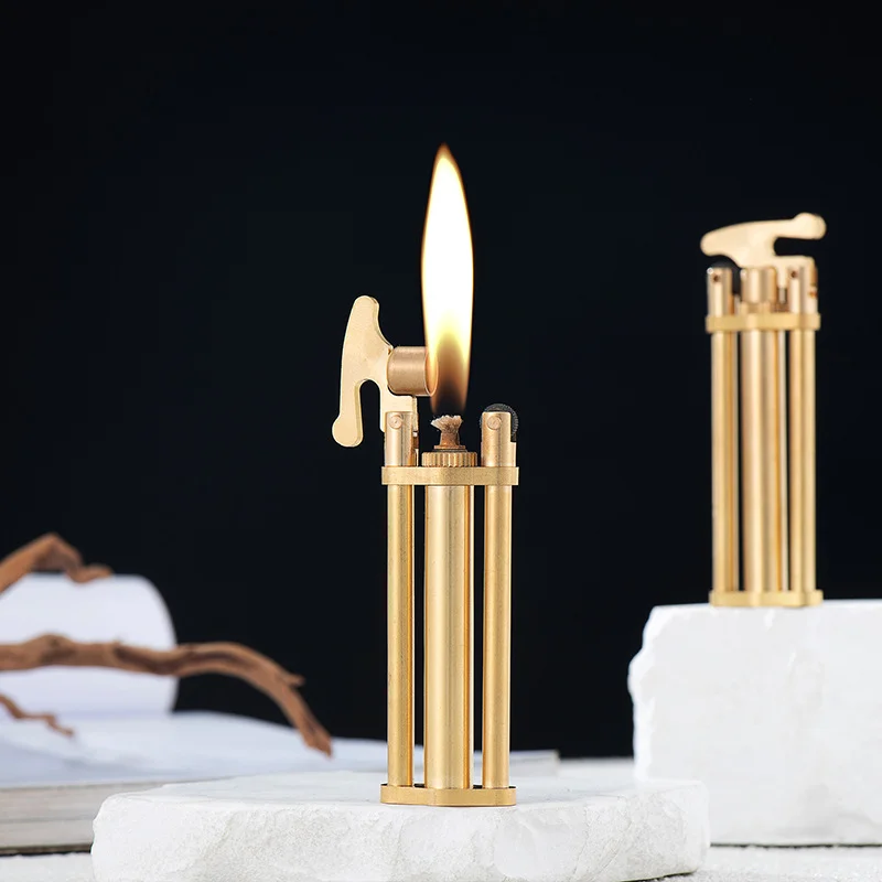 Old World Kerosene Brass Pocket Lighter - Image 2