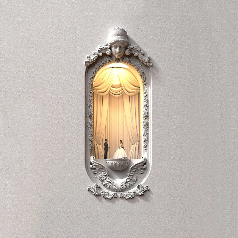 Corner Embedded Chic Bridal Scene Night Lamp - Image 1