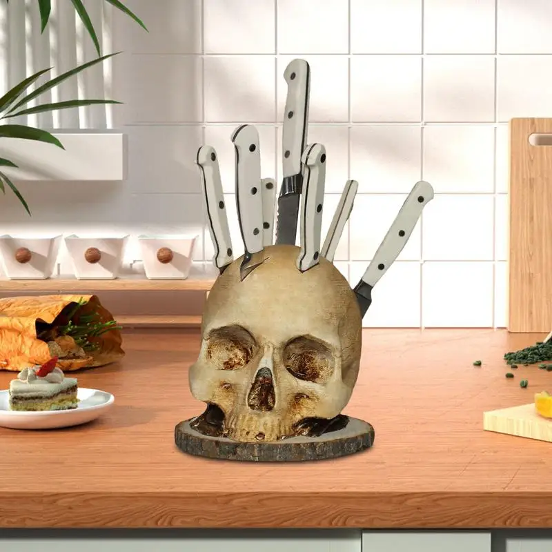 Gothic Skull Knife Organizer Holder - Image 2