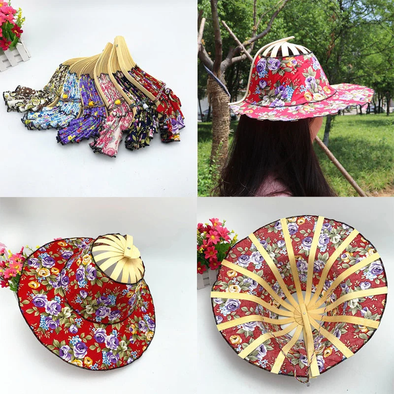 Cute Bamboo Folding Summer Cap - Image 2