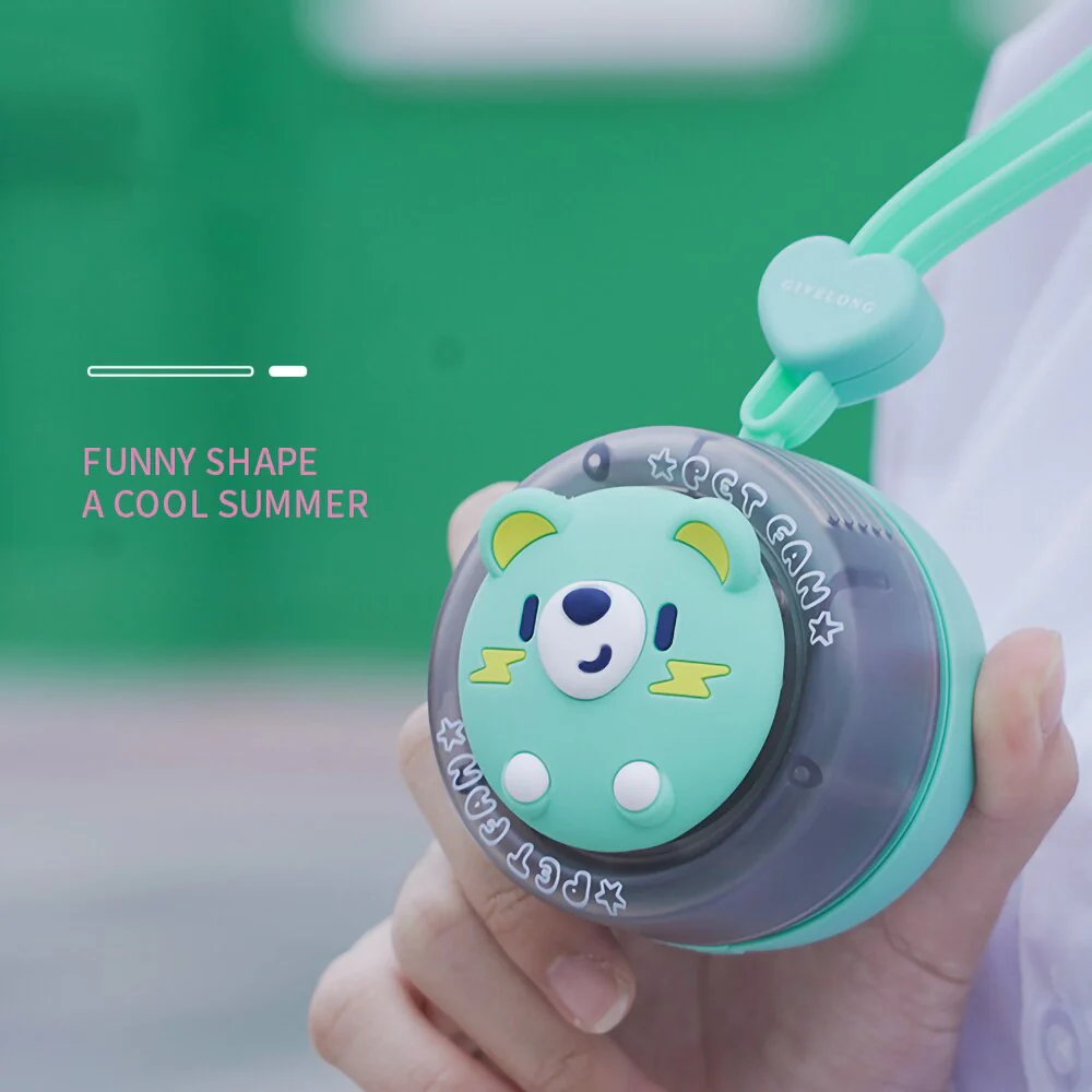 Cartoon Animal Mini Kids Neck Fan - Image 2