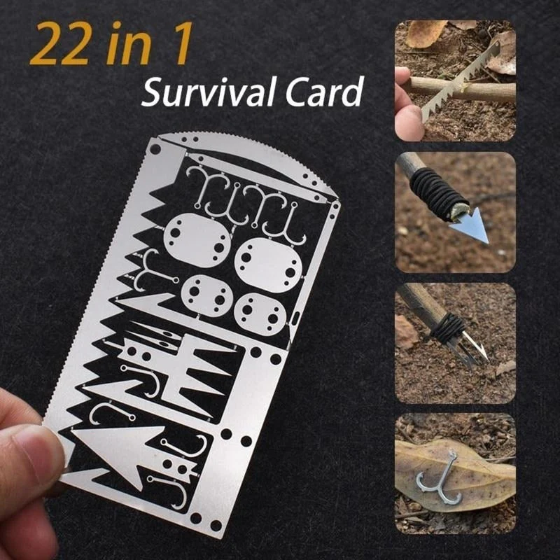 22in1 Stainless Steel Outdoor Survival Pocket Tool - Image 3