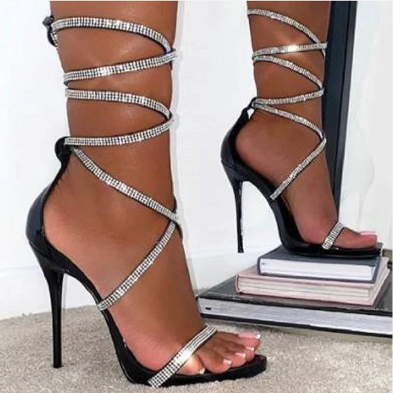 Sparkling Crystal High Heels Women Shoes - Image 1