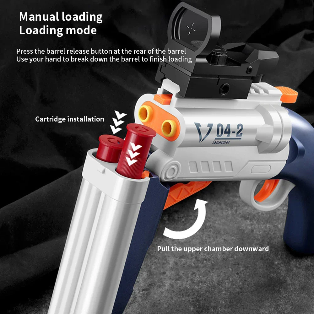 Double Barrel Soft Bullet Launcher Toy Gun - Image 2