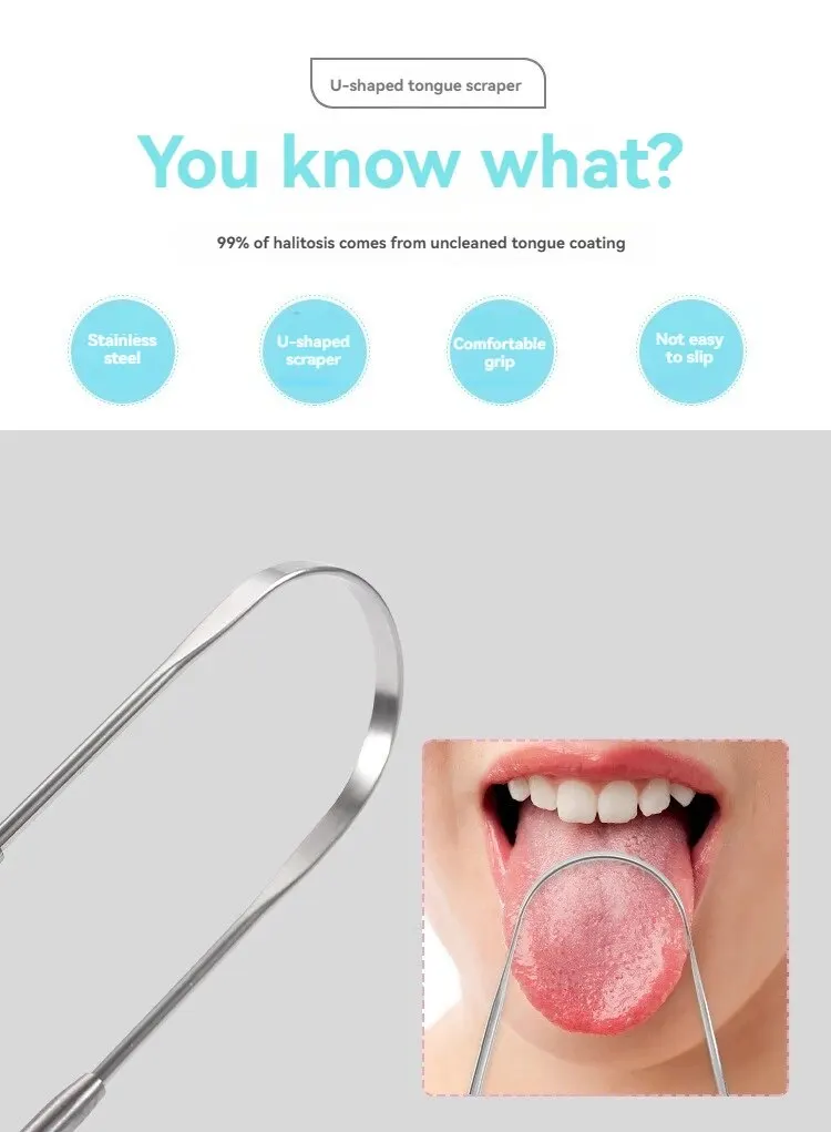 U-shaped Bad Breath Remover Tongue Scraper - Image 3
