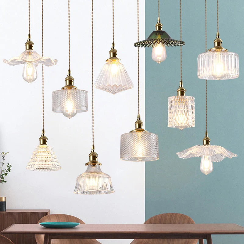Nordic Brilliance Transparent Glass Pendant Lamp - Image 1