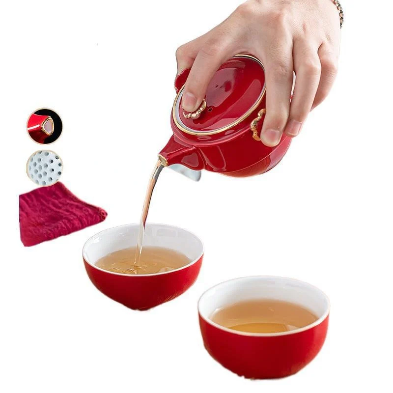 Luck Cat Ceramic Quick Cup Tea Set - Image 3