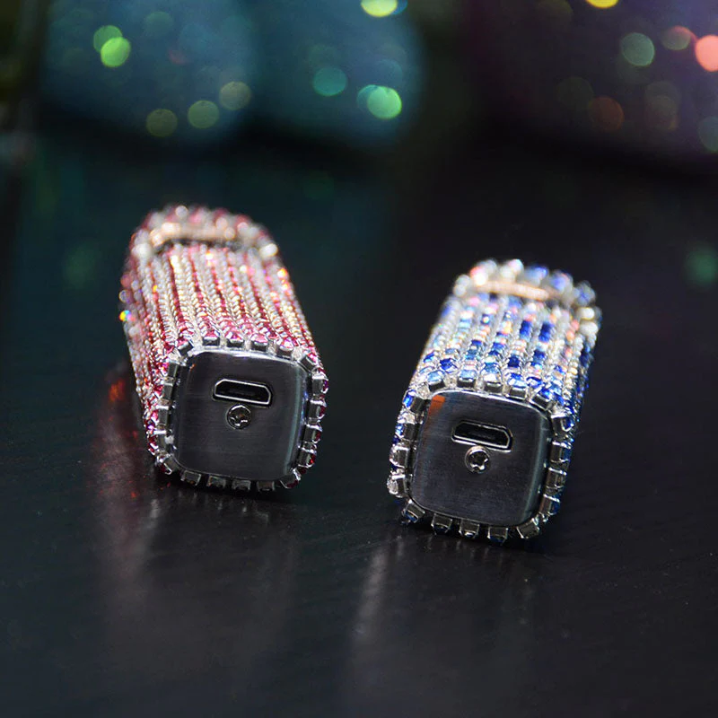 Sparkle Stone Rhinestone Rechargeable Portable Lighter - Image 3