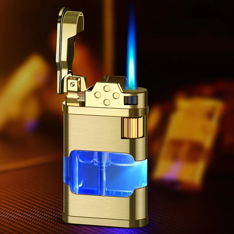 Blue Flame Metal Windproof Gas Lighter - Image 3