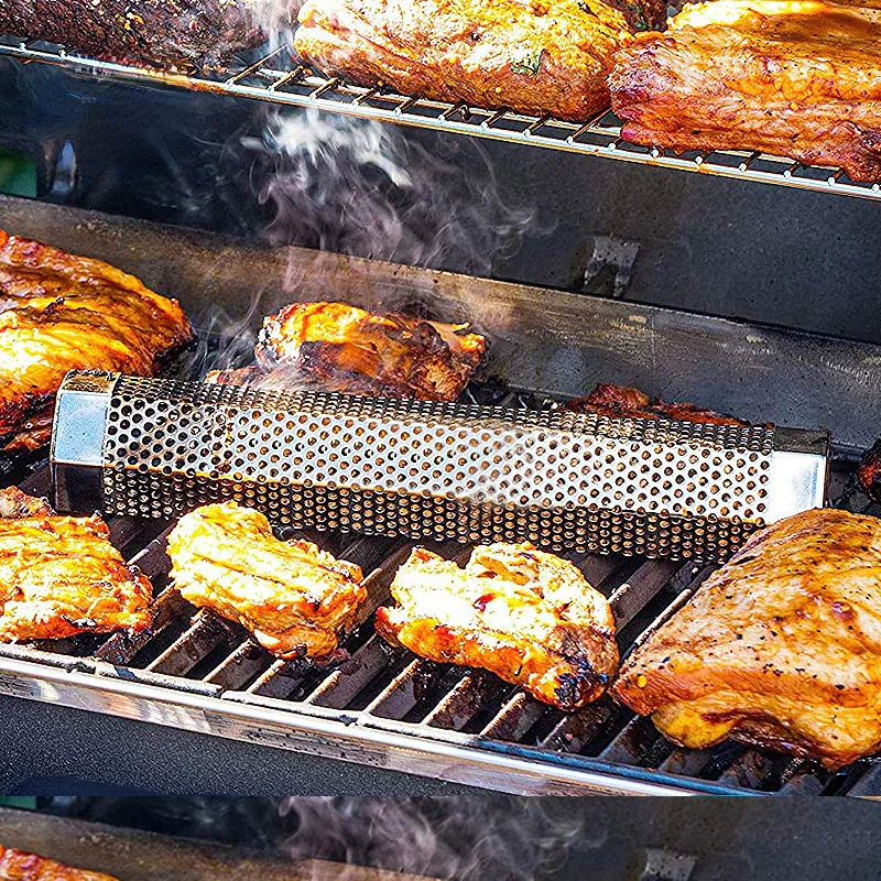 Aromatic Stainless Steel Hexagon BBQ Smoker Tube - Image 2