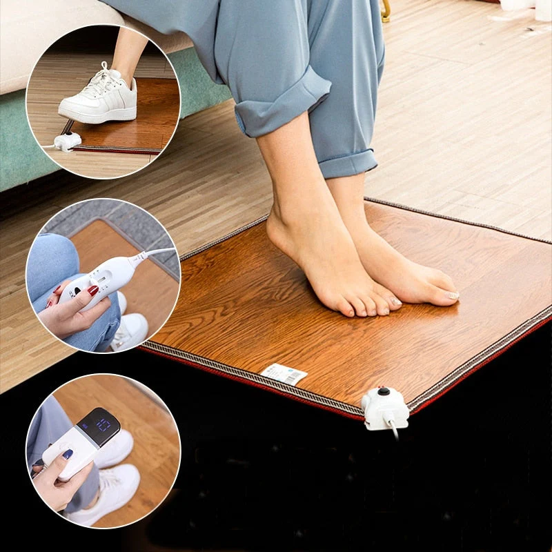 Heat Zone Adjustable Leather Foot Warmer Mat - Image 1