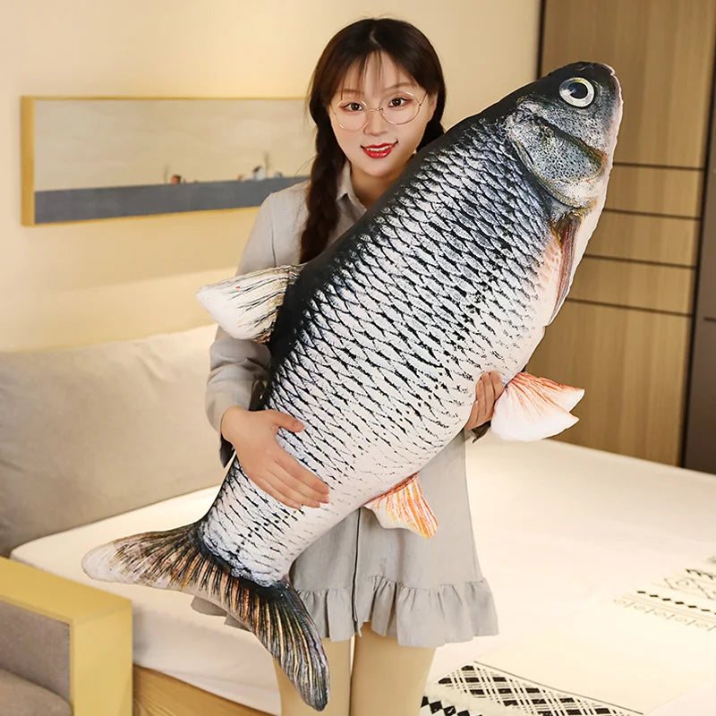 Giant Fish Plush Realistic Pillow - Image 3