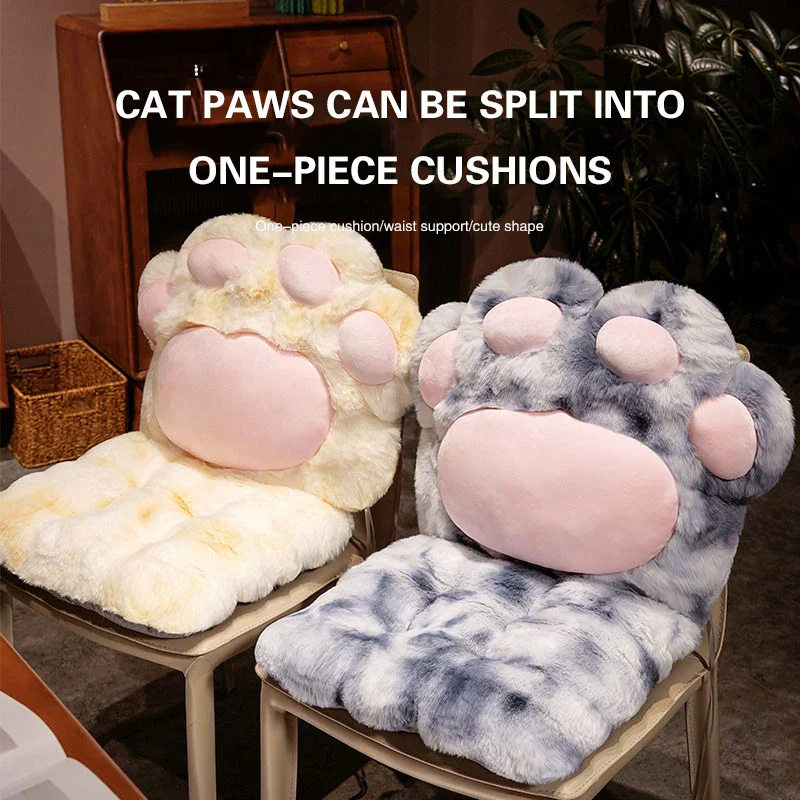 Cozy Cat Paw Plush Seat Pillow - Image 3