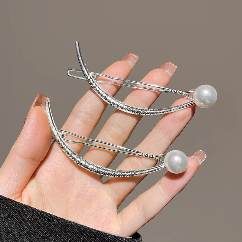 Korean Style Elegant Pearl Hair Clip - Image 3