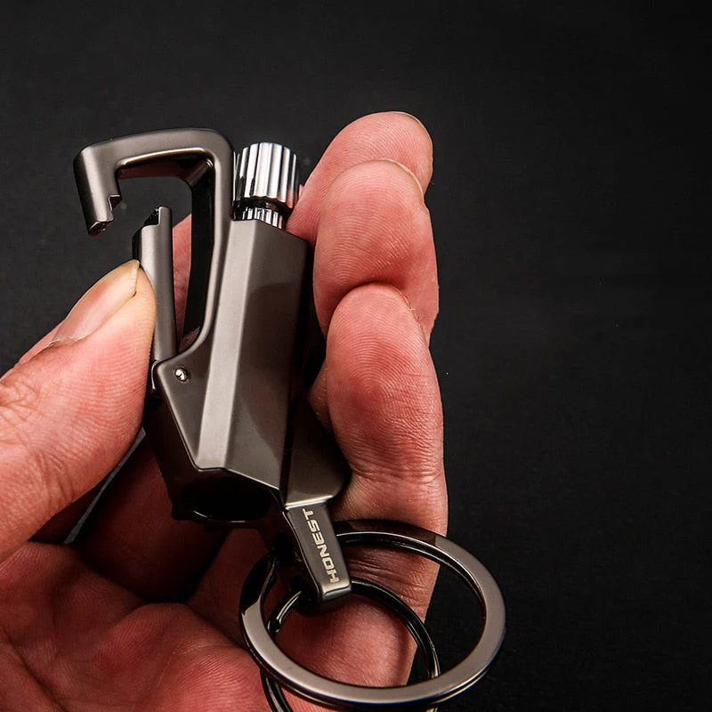 Outdoor Windproof Lighter Match Keychain - Image 2