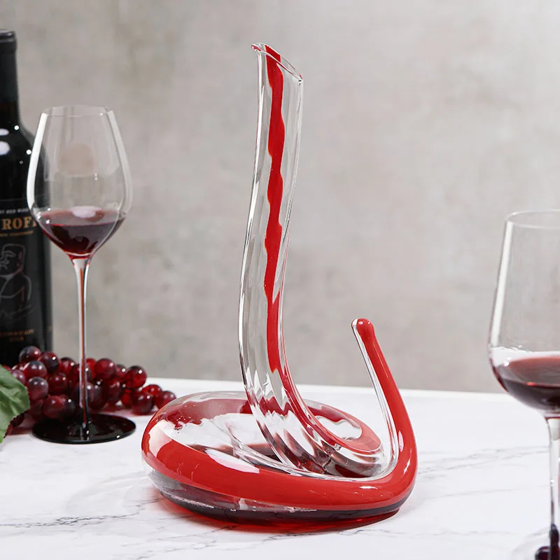 Artisan Blown Snake-Shaped Glass Wine Separator - Image 2