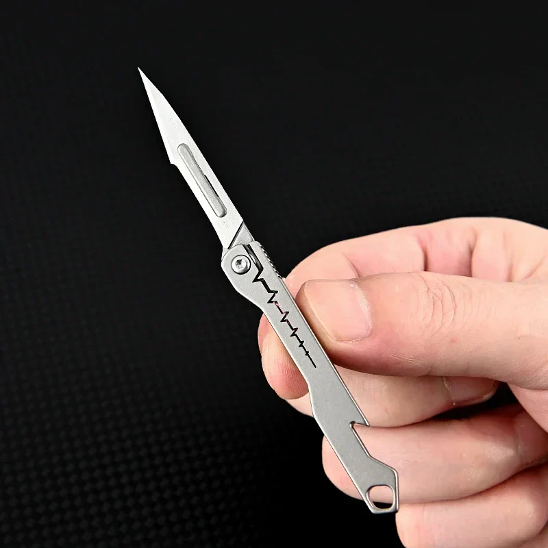 Titanium All-Purpose Foldable Sharp Cutter Knife - Image 1