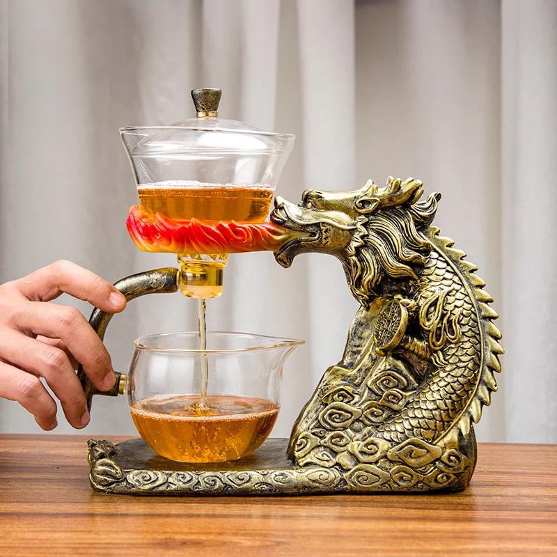 Mystic Golden Dragon Teapot - Image 2