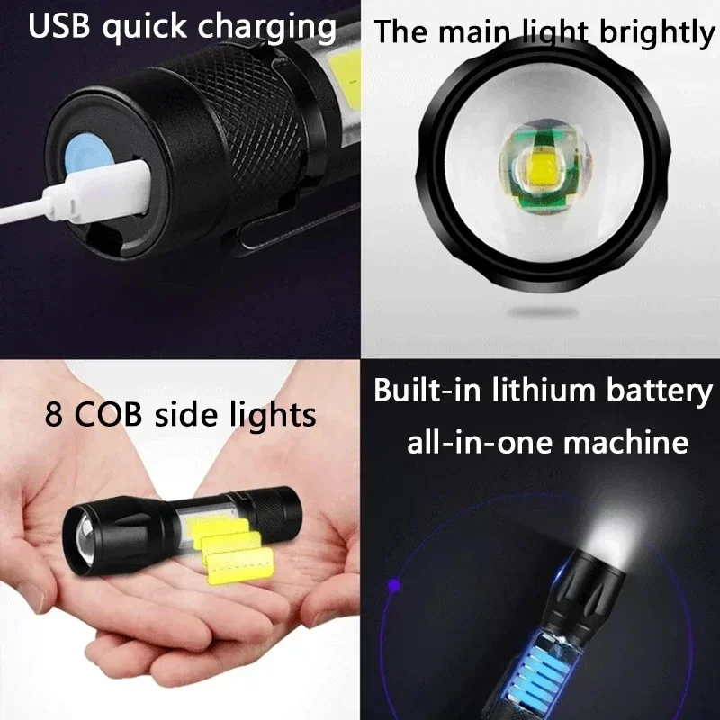 Mini Tactical Camping Rechargeable Flashlight - Image 3