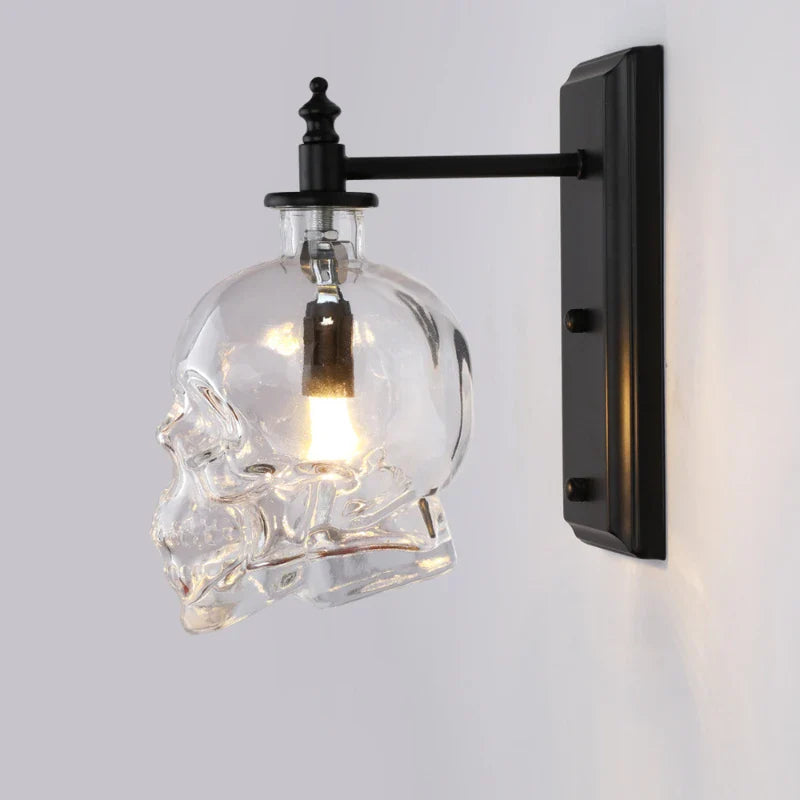 Gothic Skull Bottle Retro Wall Lamp - Image 1