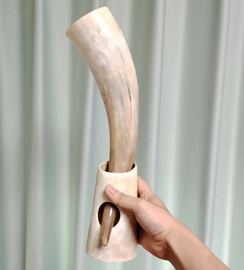 Viking Horn Handmade Real Mug - Image 2