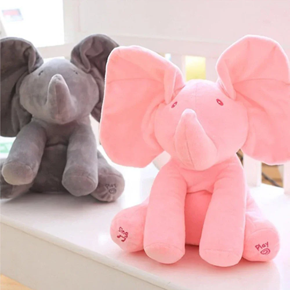 Playful Tunes Electric Hide and Seek Plush Elephant - Image 1