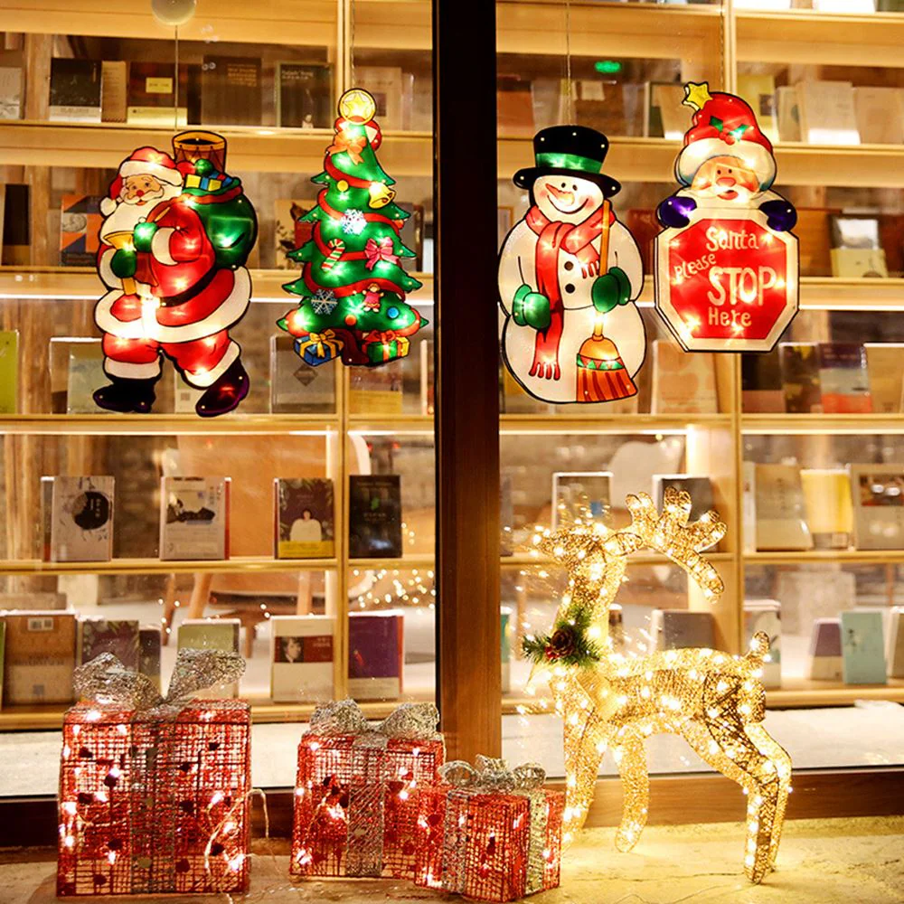 Flashing Christmas Decor Window Hanging Lights - Image 3