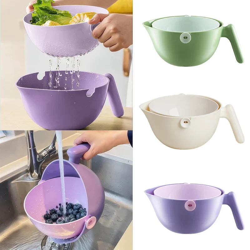 Double Layer Quick Vegetable Drainer Basket - Image 3