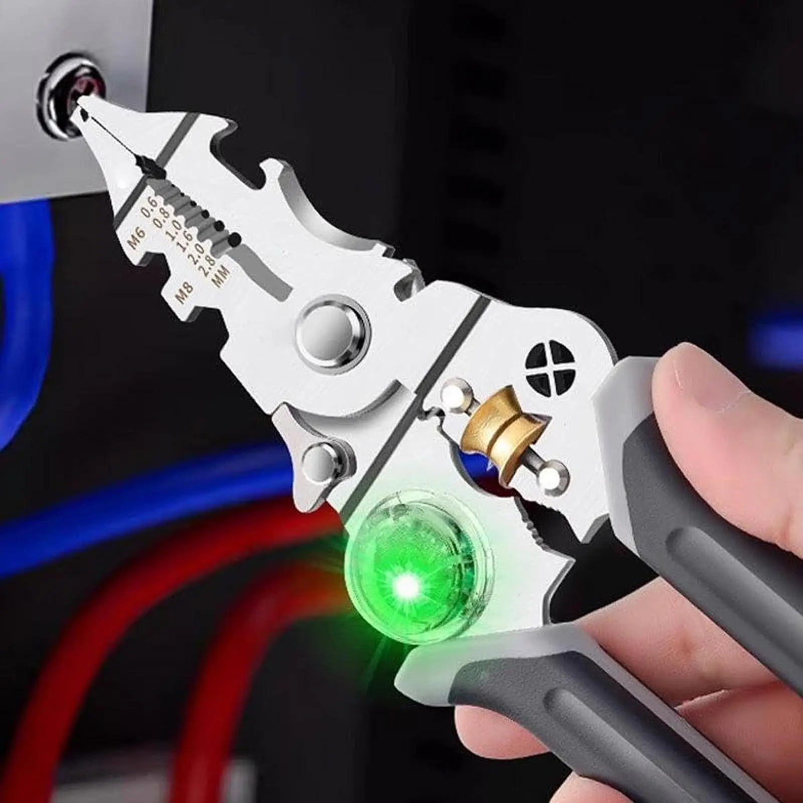 Multi-Task Wire Stripper Voltage Detector Plier - Image 2