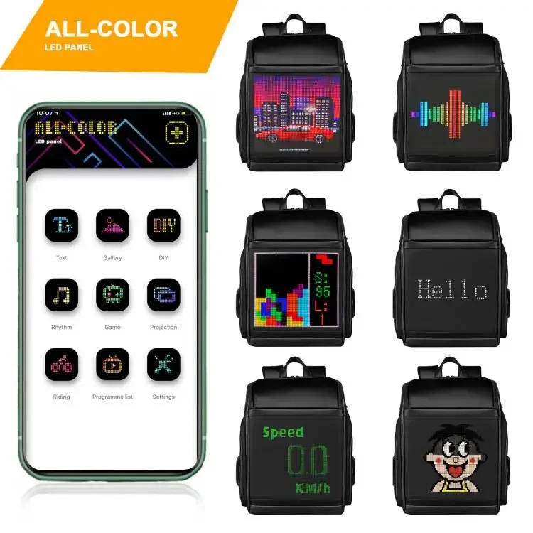 Dynamic Display LED Bluetooth Speaker Backpack - Image 3