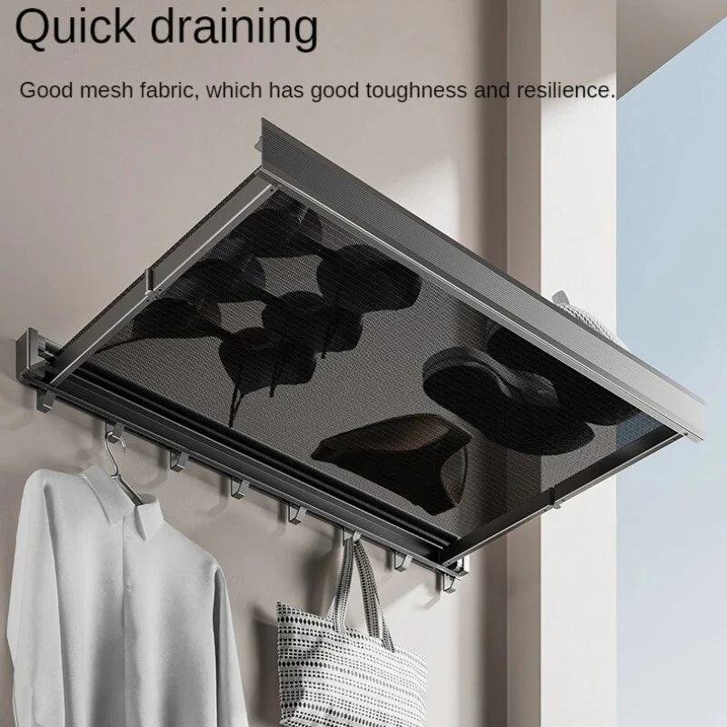 Retractable Laundry Organizer Net Rack - Image 3