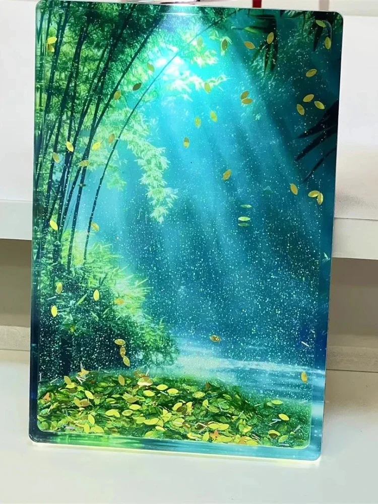 Dynamic Early Morning Bamboo Forest Acrylic Decors - Image 3